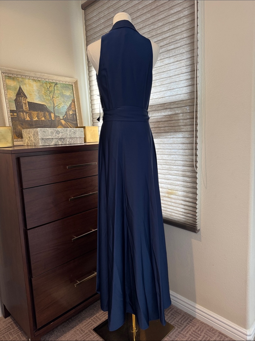 NWT Aidan Mattox Belted High-Low Wrap Gown. Size 2 - Picture 7 of 10